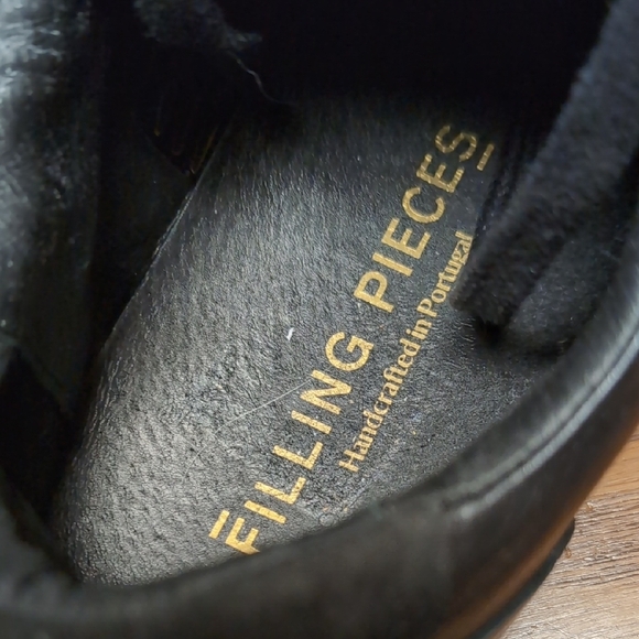 Filling Pieces Black Leather Men's Sneakers - Picture 3 of 10